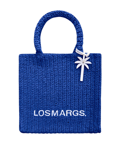 ISOLA STRAW TOTE COBALT