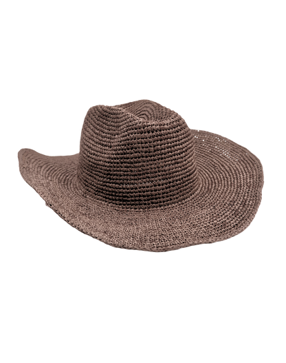 Palma Straw Cowboy Hat Chocolate