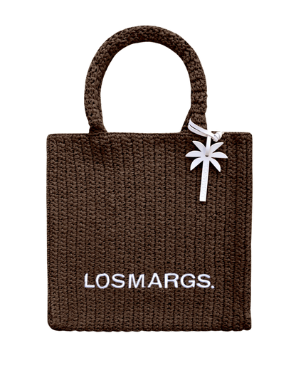 ISOLA STRAW TOTE CHOCOLATE