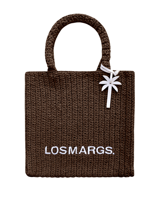 ISOLA STRAW TOTE CHOCOLATE