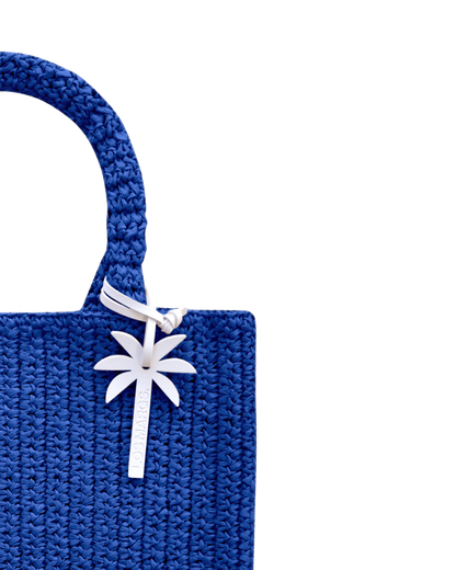 ISOLA STRAW TOTE COBALT