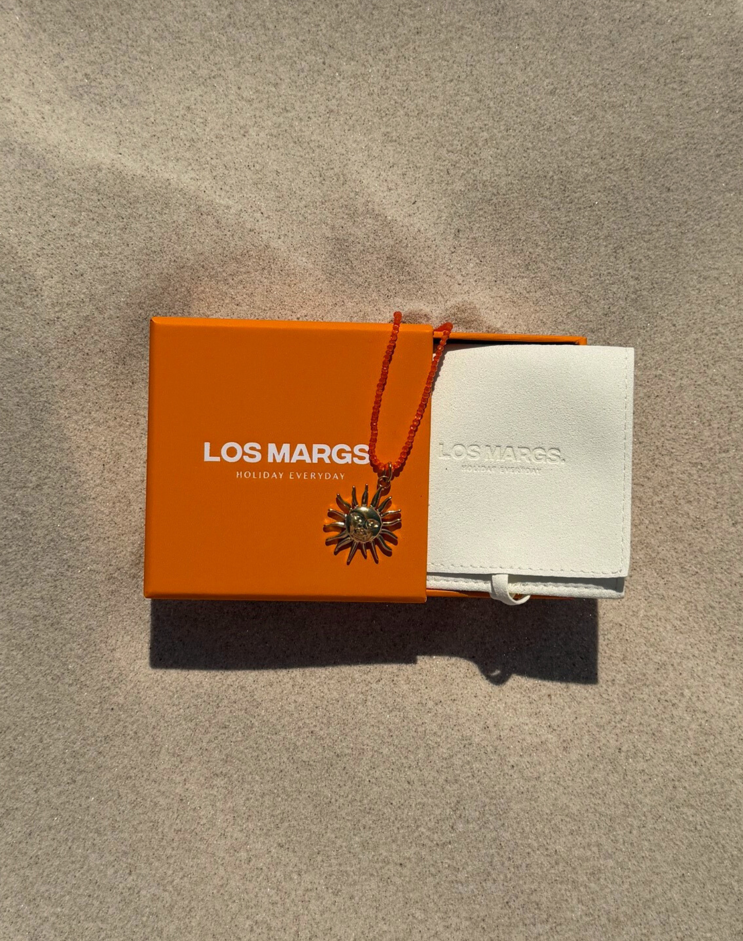 Sunset Coral Beaded Necklace