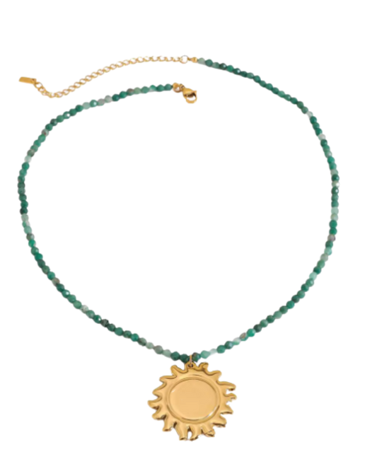 Seafoam Dream Beaded Necklace