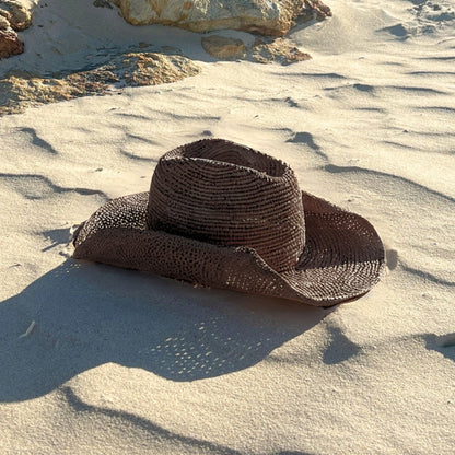 Palma Straw Cowboy Hat Chocolate